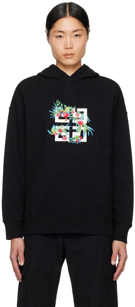 givenchy birds embroidered black hoodie|reversible givenchy black hoodie.